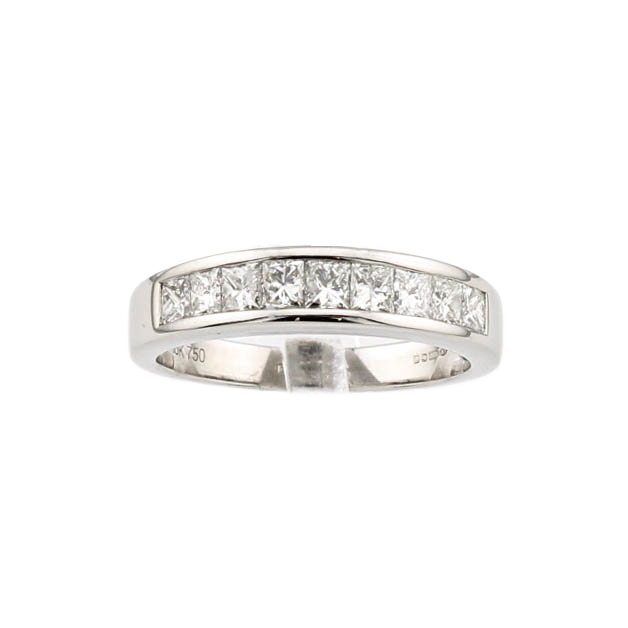 18ct White Gold Diamond Half Eternity Ring 0.80ct 18ct White Gold Diamond Half Eternity Ring 0.80ct