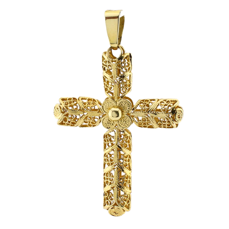 18ct Yellow Gold Filigree Cross Pendant 18ct Yellow Gold Filigree Cross Pendant