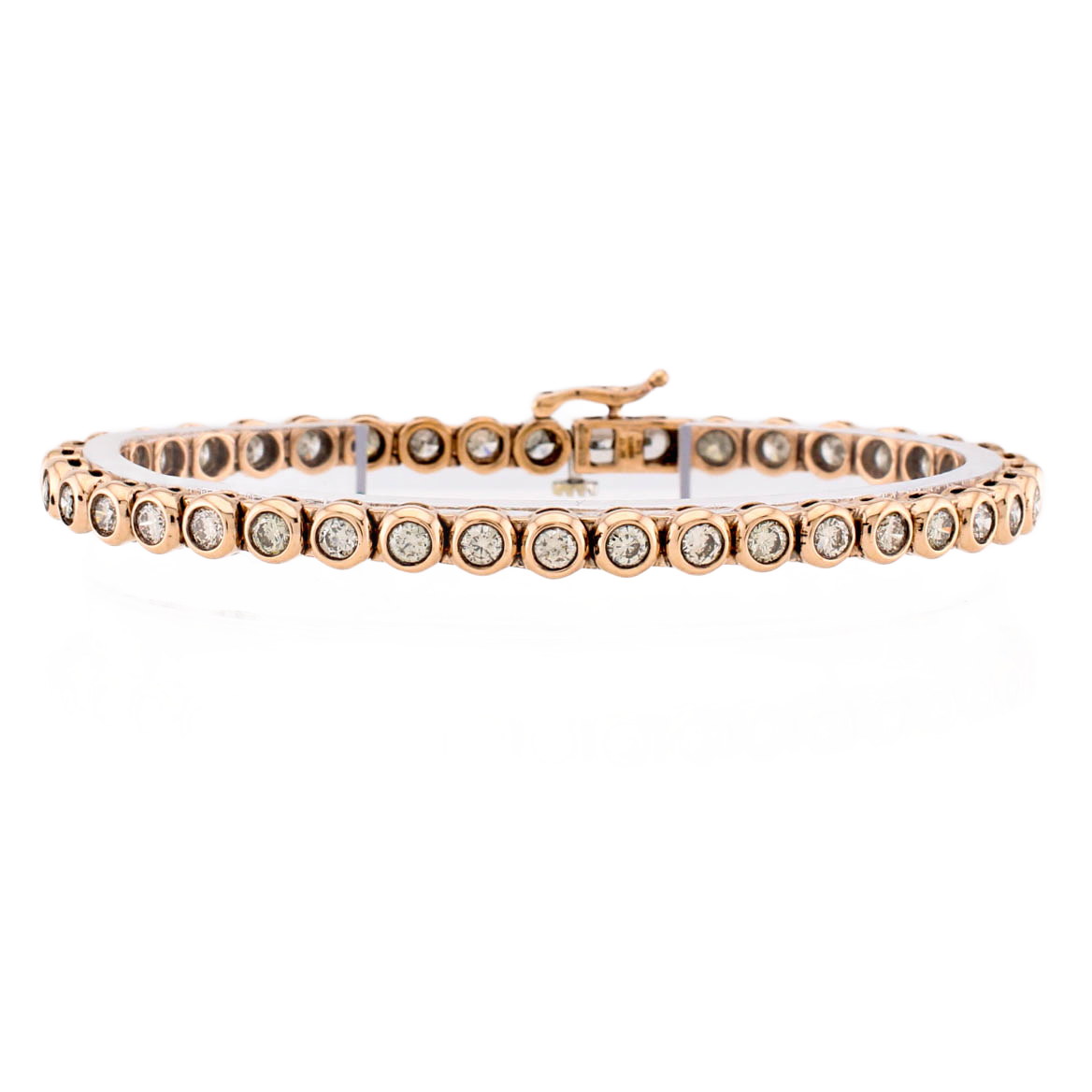 9ct Rose Colour Gold Diamond Line Bracelet 3.04ct 9ct Rose Colour Gold Diamond Line Bracelet 3.04ct