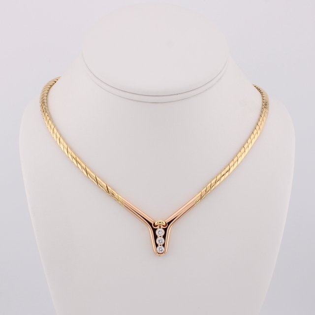 18ct Yellow Gold Diamond Necklace Total 0.71ct 18ct Yellow Gold Diamond Necklace Total 0.71ct