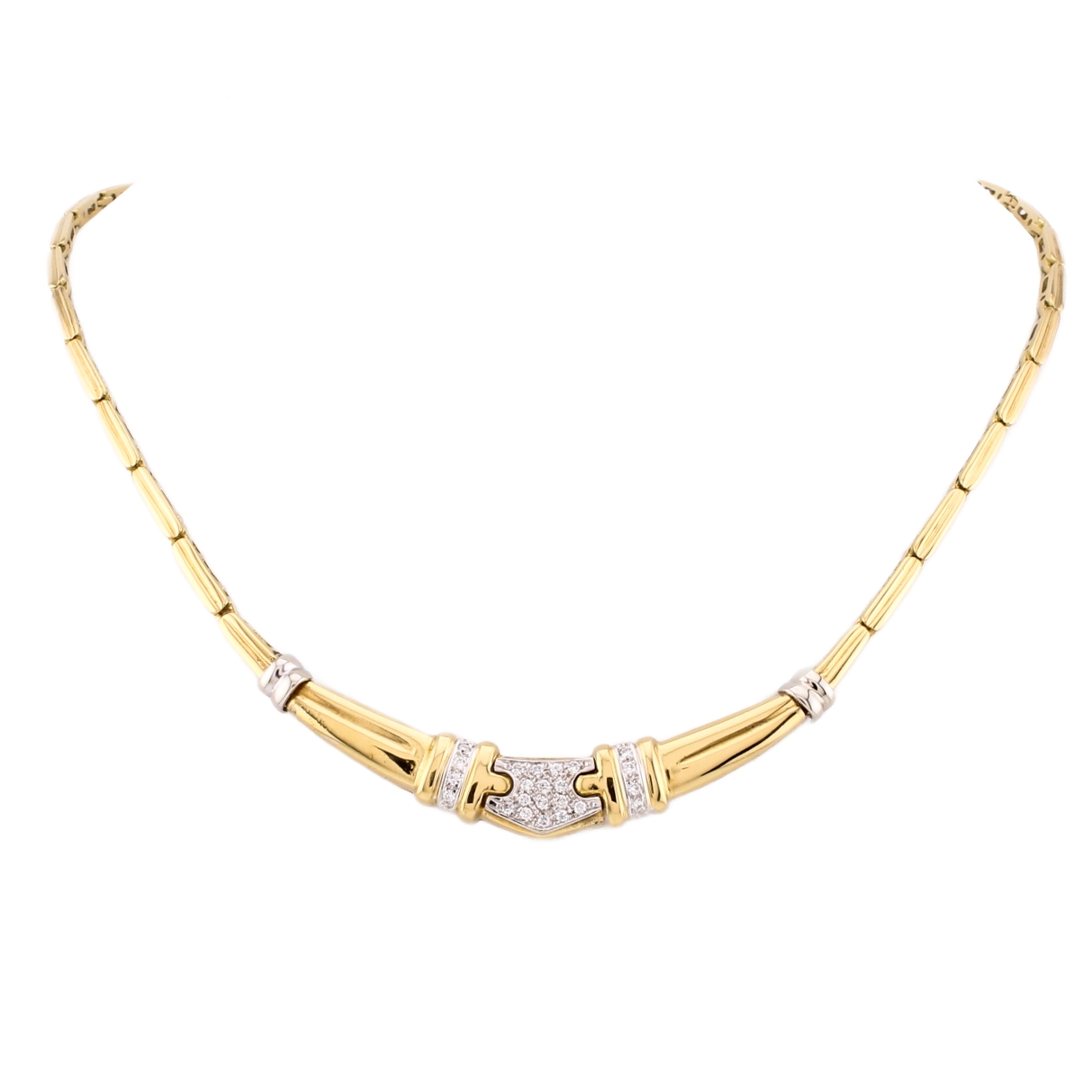 18ct Yellow Gold Diamond Necklace Total 0.34ct 18ct Yellow Gold Diamond Necklace Total 0.34ct