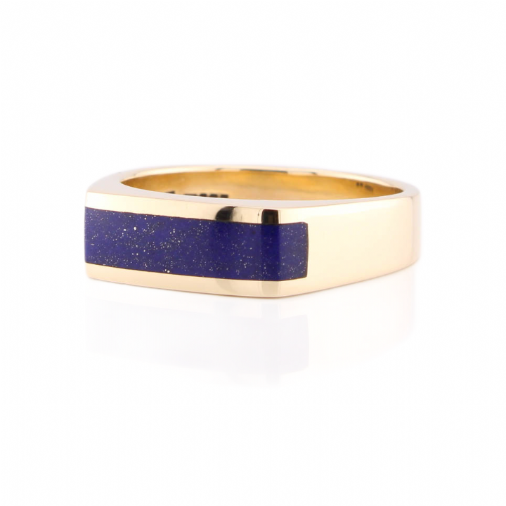 Pre-Owned 9ct Yellow Gold Lapis Lazuli Signet Ring 1508472