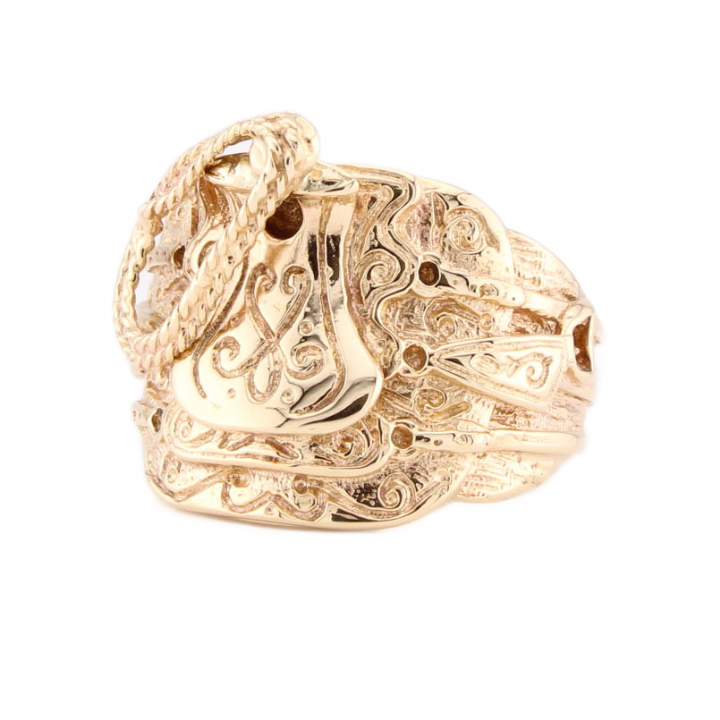 Pre-Owned 9ct Yellow Gold Saddle Ring