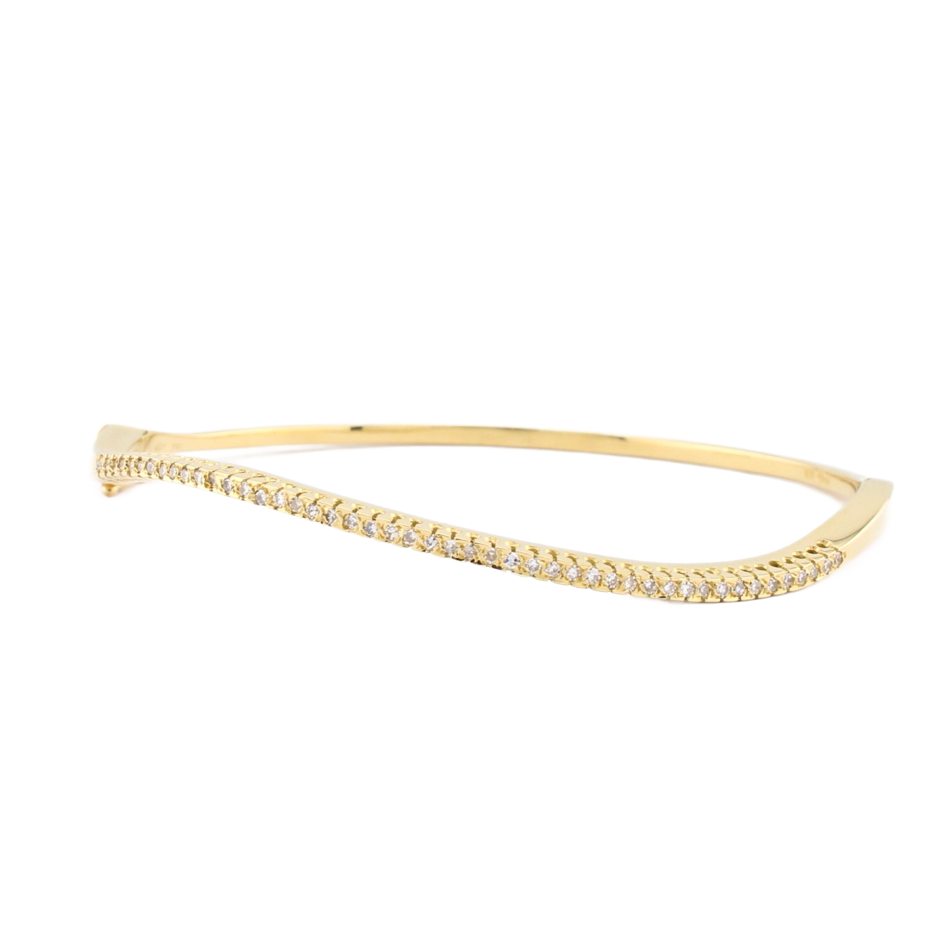 18ct Yellow Gold Diamond Wave Bangle 0.33ct 18ct Yellow Gold Diamond Wave Bangle 0.33ct