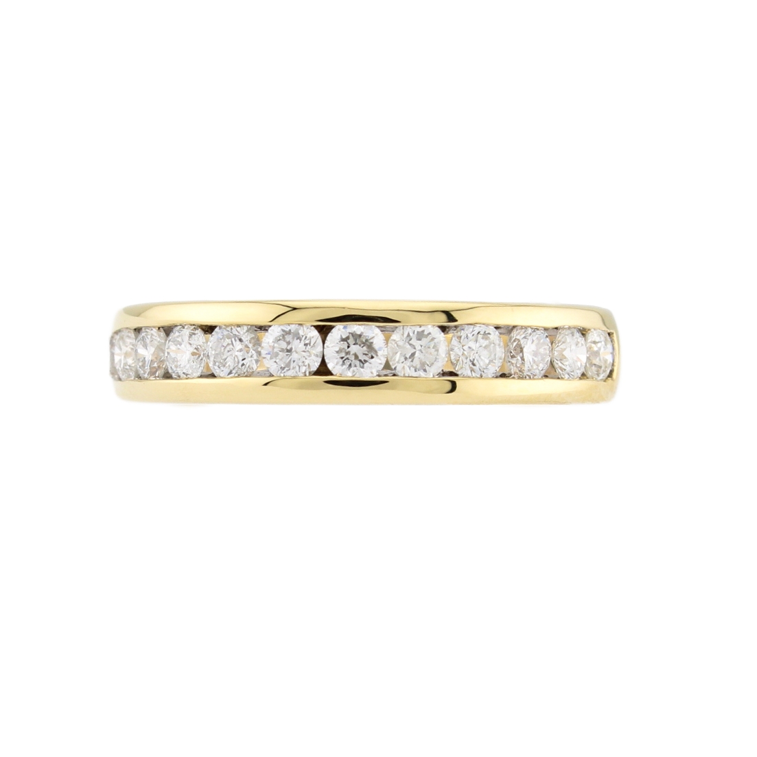 18ct Yellow Gold Diamond Half Eternity Ring Total 1.00ct 18ct Yellow Gold Diamond Half Eternity Ring Total 1.00ct