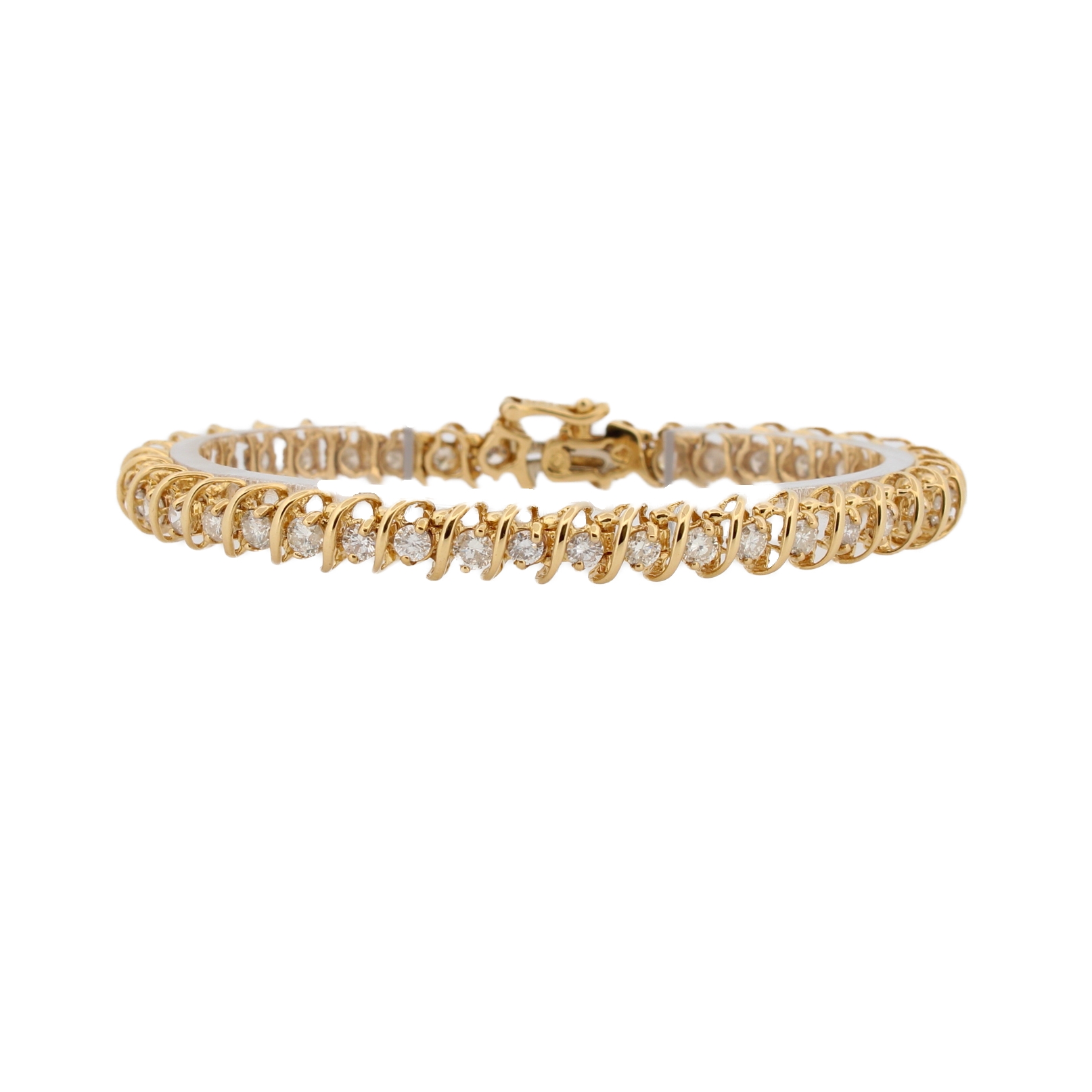 18ct Yellow Gold Diamond Bracelet Total 4.00ct 18ct Yellow Gold Diamond Bracelet Total 4.00ct