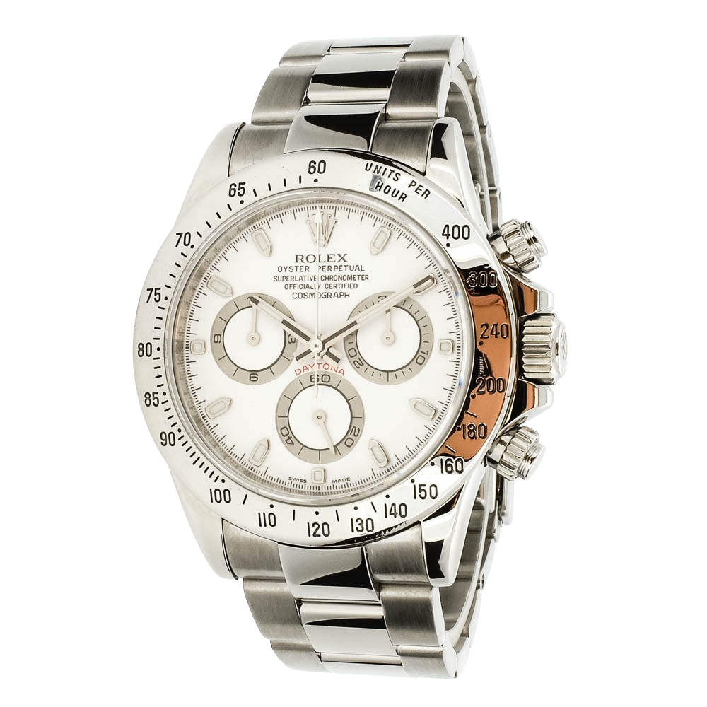 40mm Rolex Daytona Watch, Steel, White Dial 116520 40mm Rolex Daytona Watch, Steel, White Dial 116520