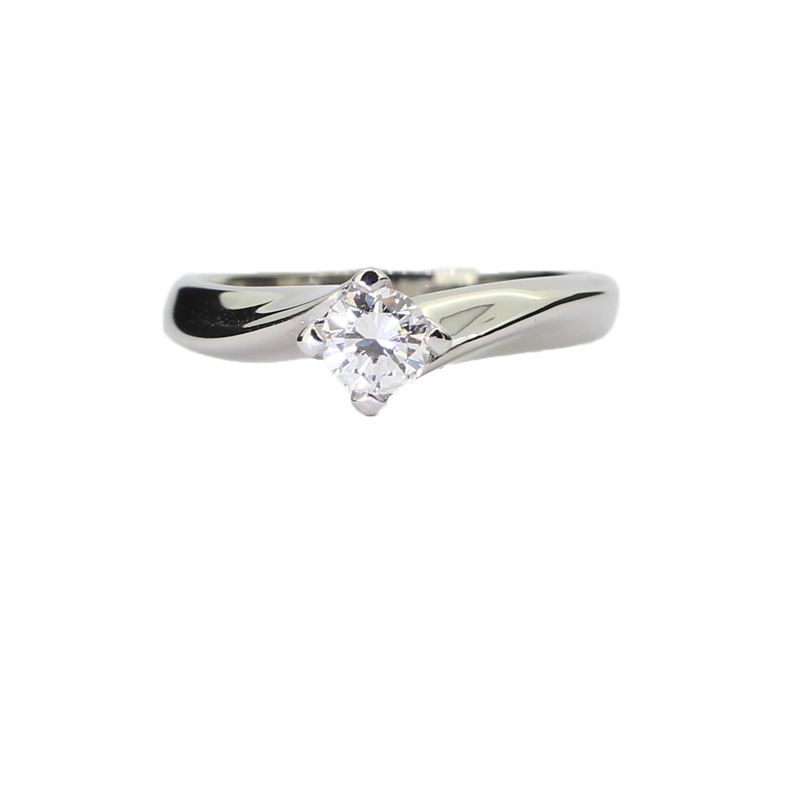 18ct White Gold Diamond Solitaire Ring 0.32ct 18ct White Gold Diamond Solitaire Ring 0.32ct