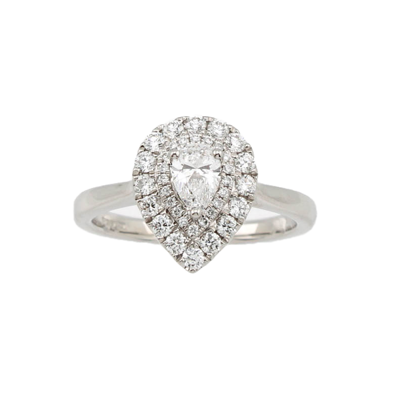 Pre-Owned Platinum Diamond Cluster Ring 0.69ct Total Pre-Owned Platinum Diamond Cluster Ring 0.69ct Total