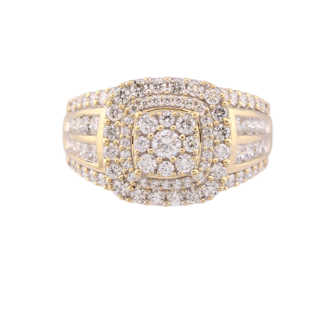 Pre-Owned 14ct White Gold Diamond Cluster Ring 2.17ct Total Pre-Owned 14ct White Gold Diamond Cluster Ring 2.17ct Total