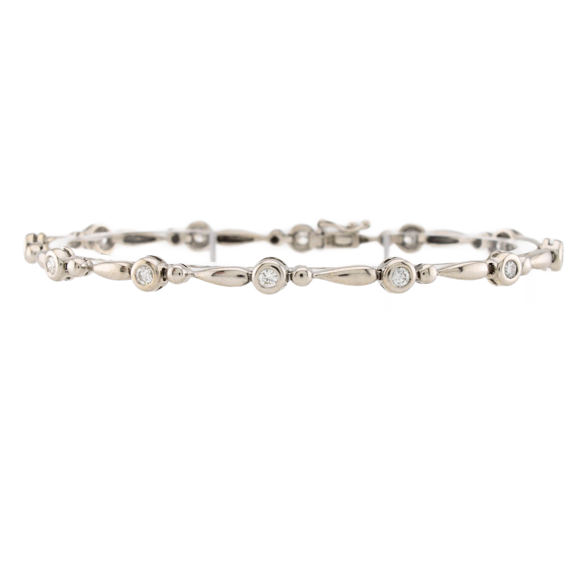 Pre-Owned 18ct White Gold Diamond Bracelet Total 0.60ct Pre-Owned 18ct White Gold Diamond Bracelet Total 0.60ct
