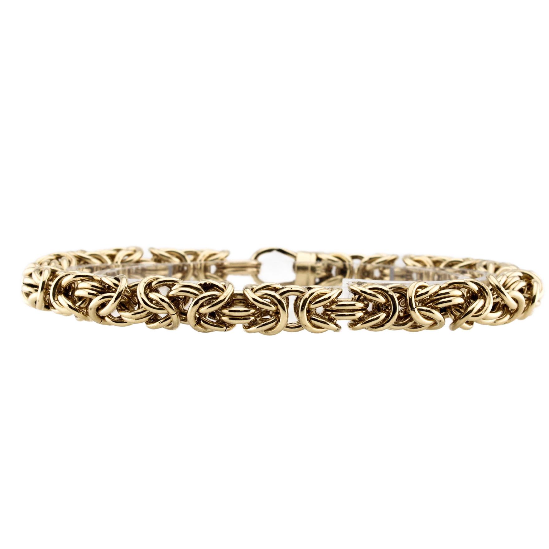 Pre-Owned 9ct Yellow Gold Solid Byzantine Bracelet Pre-Owned 9ct Yellow Gold Solid Byzantine Bracelet