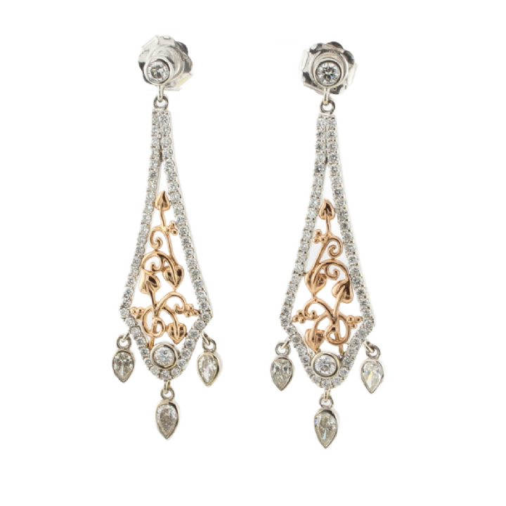 Pre-Owned Clogau 'Debutante' Diamond Drop Earrings 1607821