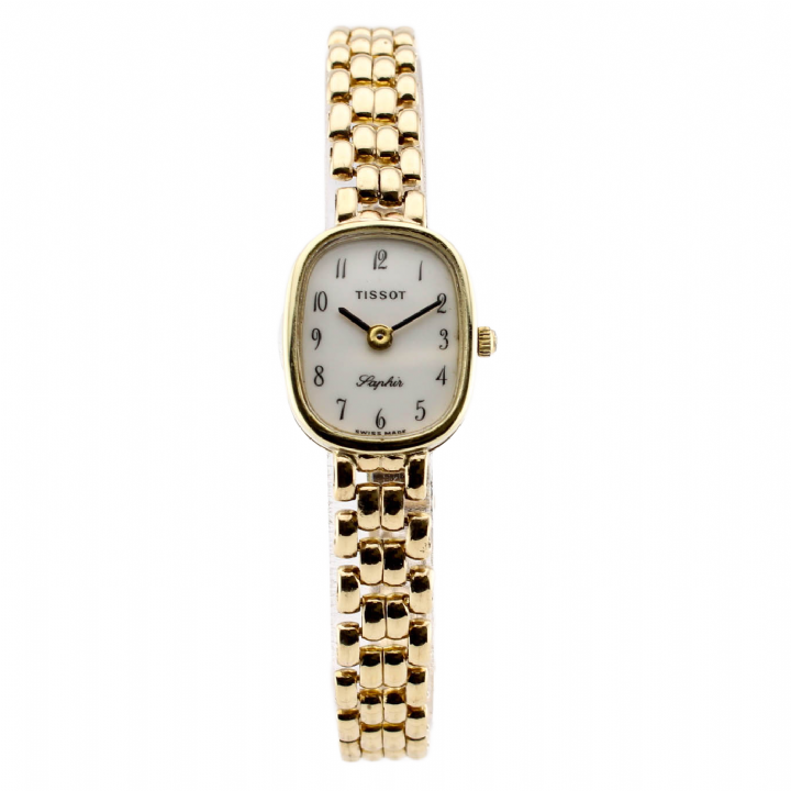 Pre-Owned 9ct Yellow Gold Tissot Watch, White Dial