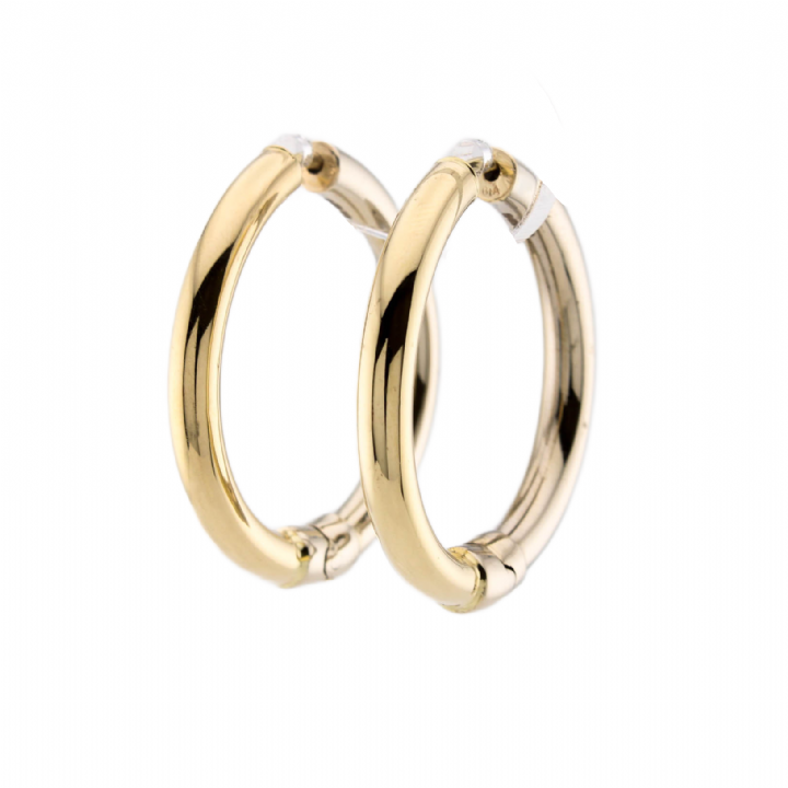 Pre-Owned 14ct Yellow & White Gold Hoop Earrings