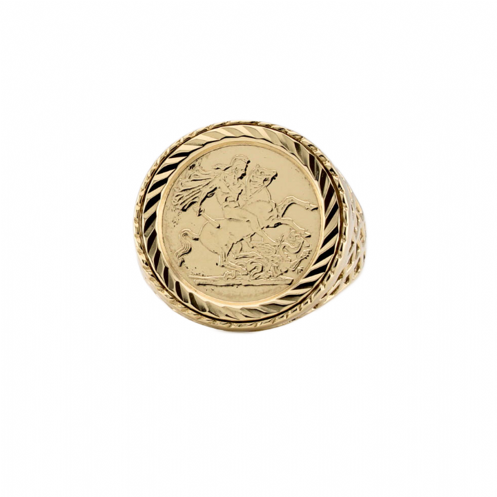 Pre-Owned 9ct Yellow Gold St. George Ring 1508623