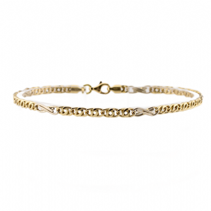 Pre-Owned 18ct 2-Colour Gold Fancy Bracelet