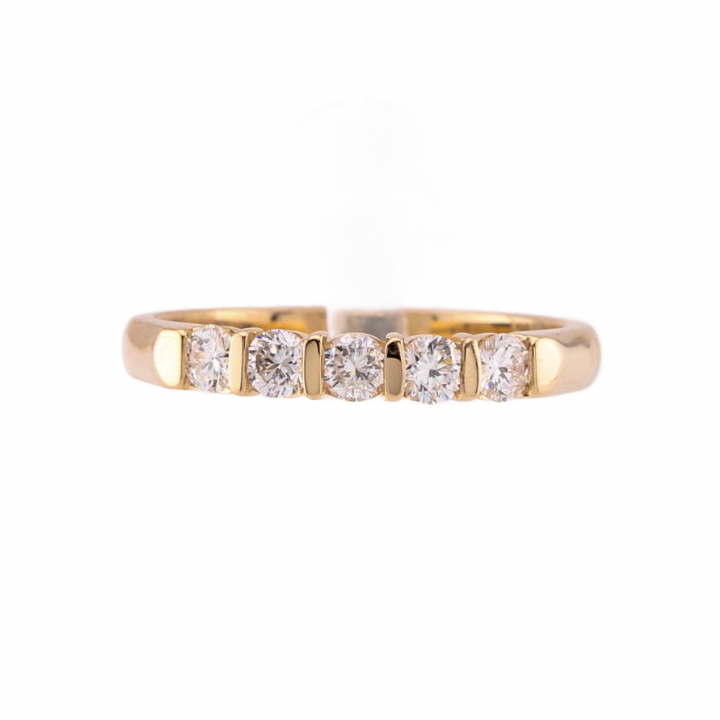 Pre-Owned 14ct Rose Gold Diamond Half Eternity Ring Total 0.50ct