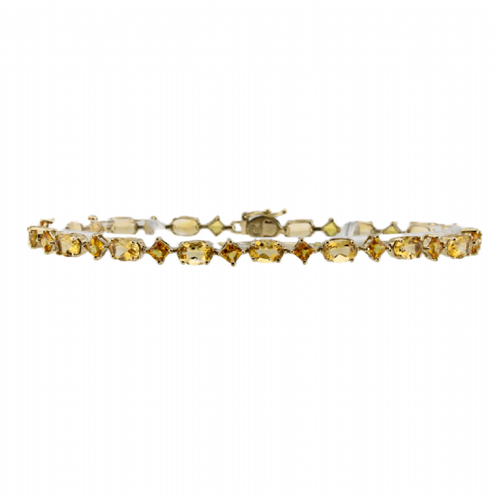 Pre-Owned 9ct Yellow Gold Citrine Bracelet 1503026