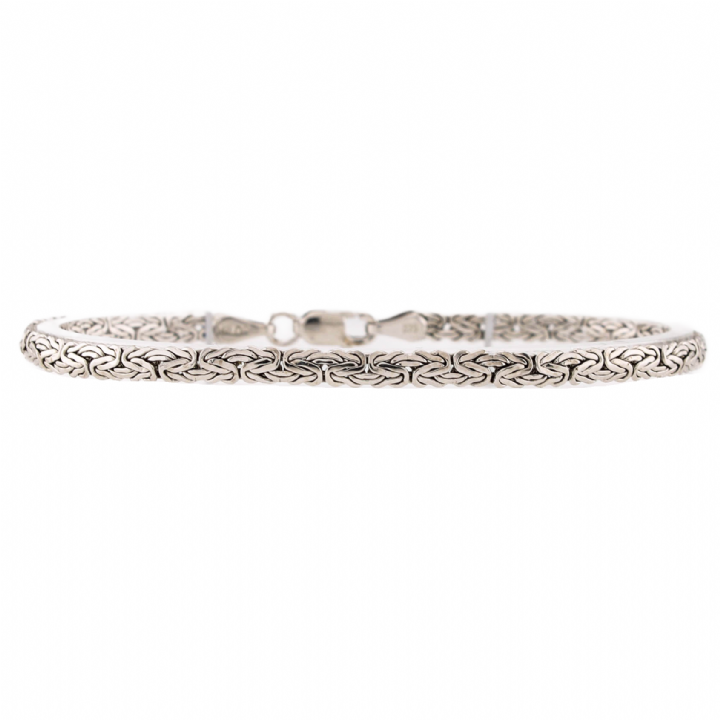 Pre-Owned 9ct White Gold Byzantine Bracelet