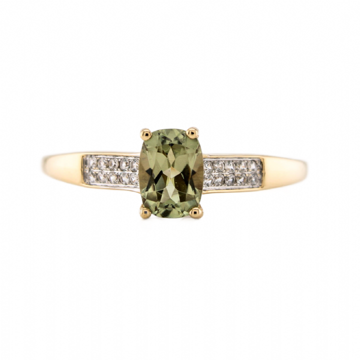 Pre-Owned 9ct Yellow Gold Citrine & CZ Ring 1507576