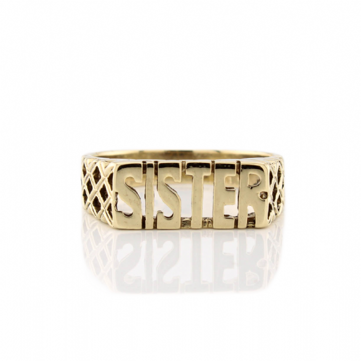 Pre-Owned 9ct Yellow Gold 'Sister' Ring