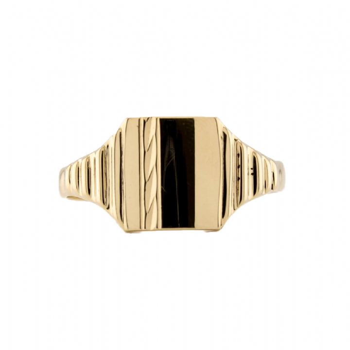 Pre-Owned 9ct Yellow Gold Square Signet Ring