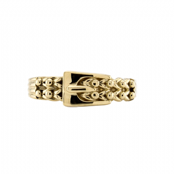 Pre-Owned 9ct Yellow Gold Buckle  Keeper Ring