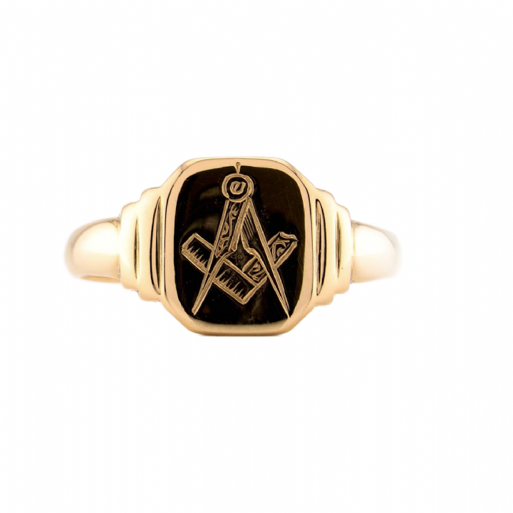 Pre-Owned 9ct Yellow Gold Masonic Ring