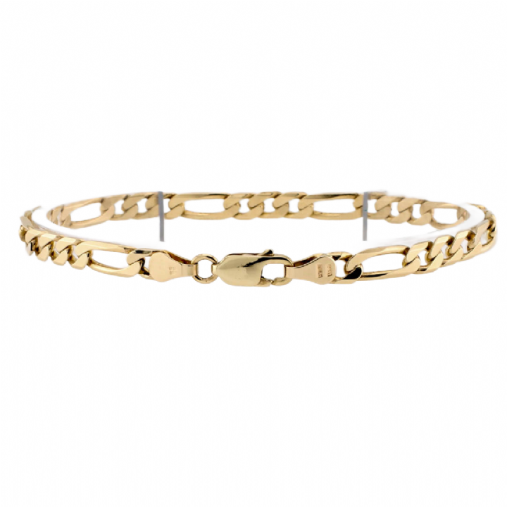 Pre-Owned 9ct Yellow Gold Figaro Bracelet 1503040