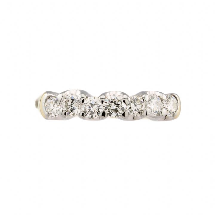 Pre-Owned 18ct Yellow Gold Diamond Half Eternity Ring 0.70ct