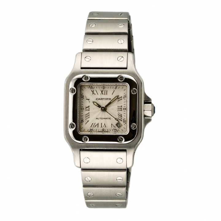 Pre-Owned 24mm Cartier Santos Watch, Original Papers